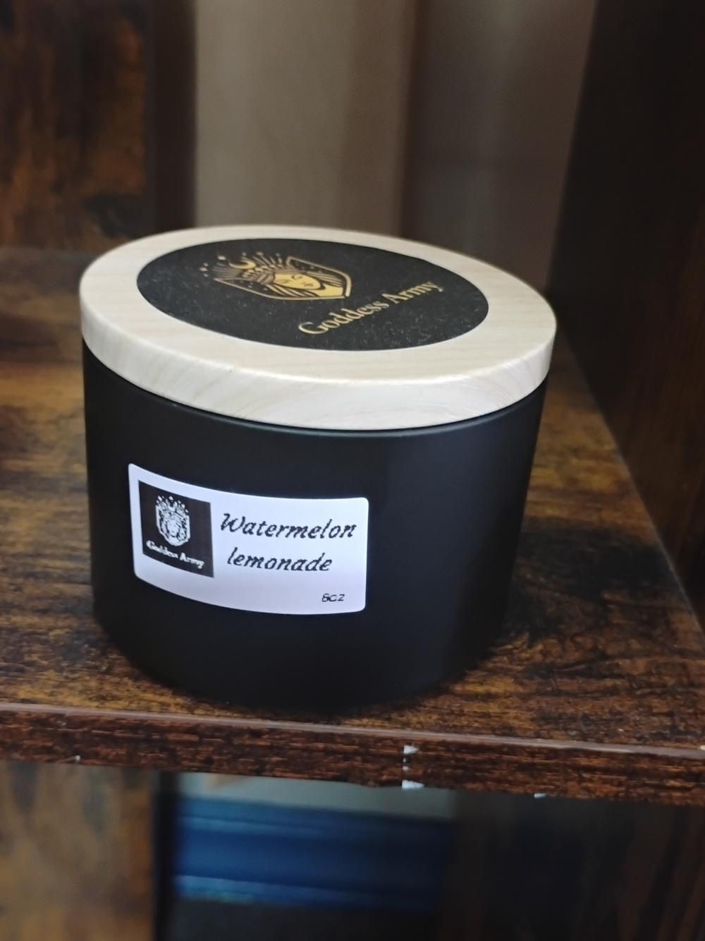 Watermelon Lemonade Scented Candle - Black